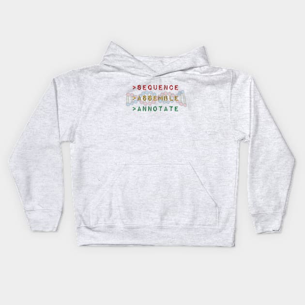 Bioinformatics Genome Sequence Assemble Annotate Traffic Light DNA Kids Hoodie by MoPaws